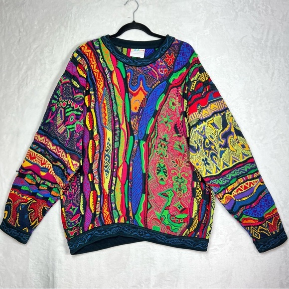 COOGI Other - Rare Coogi Jungle Animal Knit Multicolor Retro Biggie Vintage HolyGrail Sweater